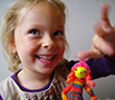 Little girl with puppet