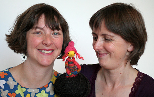 Marie and Ailie with puppet